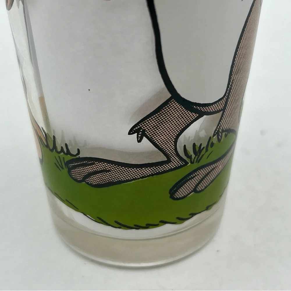 Porky Pig & Taz Tasmanian Devil Looney Tunes Glass 1976 Pepsi Collector Fishing - Picture 5 of 12